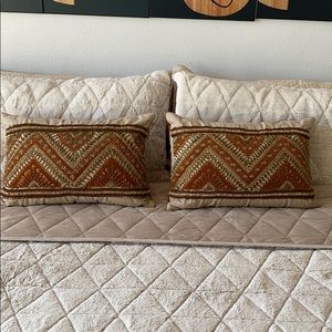 Beaded terra-cotta pillows!!